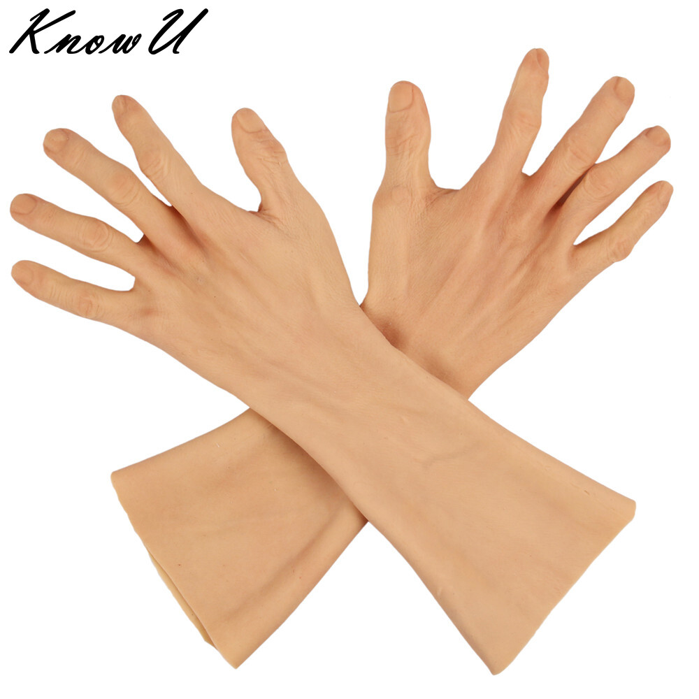 Highly Simulated Silicone Prosthesis Hand Sleeve Artificial Arm Cover Scars