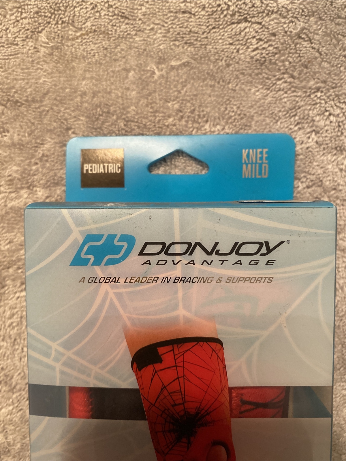 NEW DonJoy Advantage Marvel Spider-man Neoprene Knee Sleeve w/ Patella Donut Ped