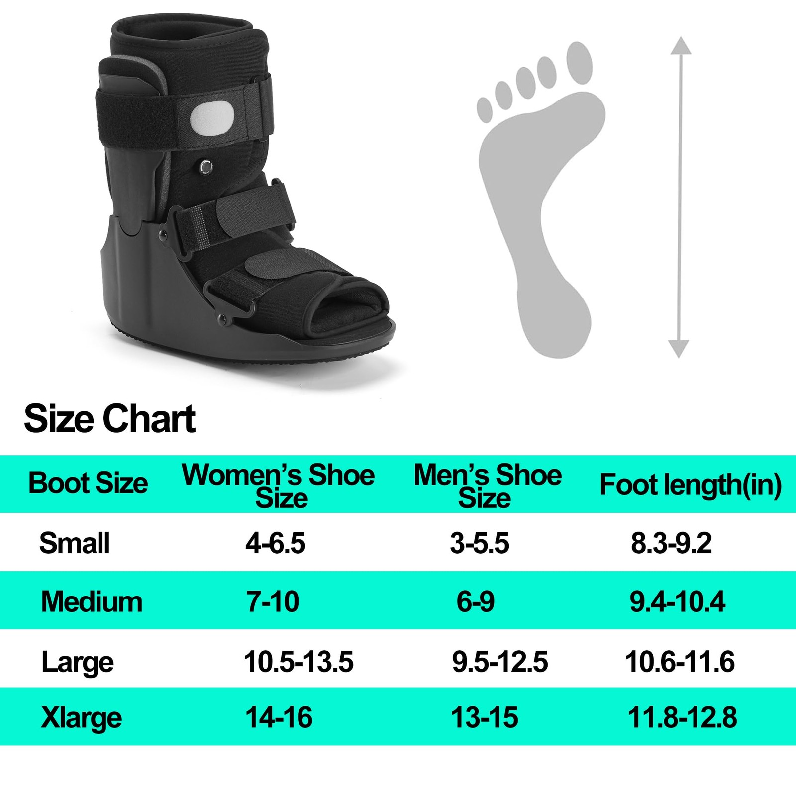 Air Walking Boot for Broken Foot Recovery Walking Boot for Sprained Ankle wit…