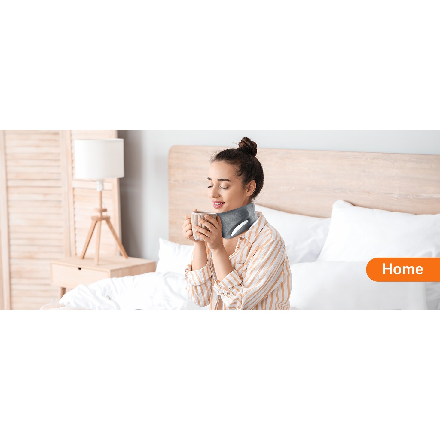 Pink Ergonomic Neck Brace V-Shaped Cervical Collar for Pain Relief & Support M
