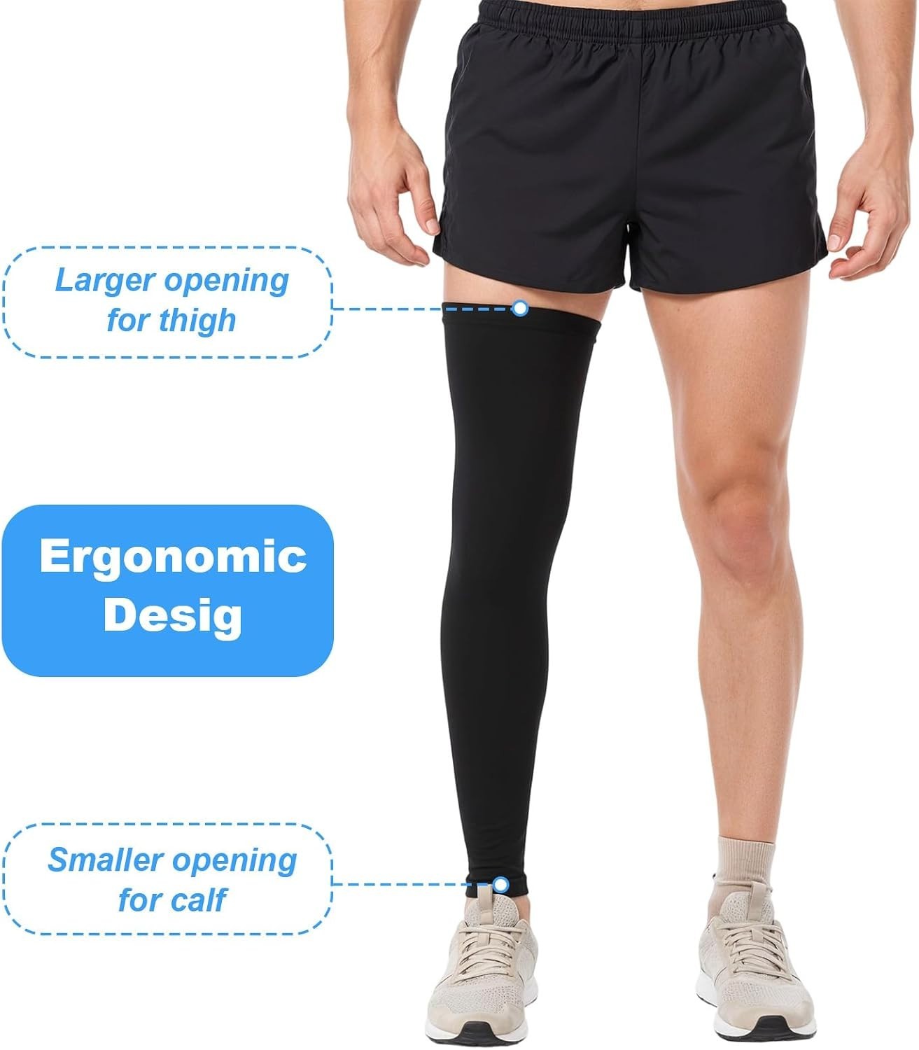 1 Pair Knee Brace Undersleeve Knee Undersleeves for Women & Men Compression B…