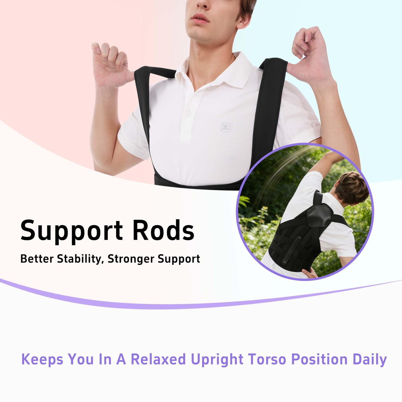 Posture Corrector for Women and Men,Back Brace X-Large, Black