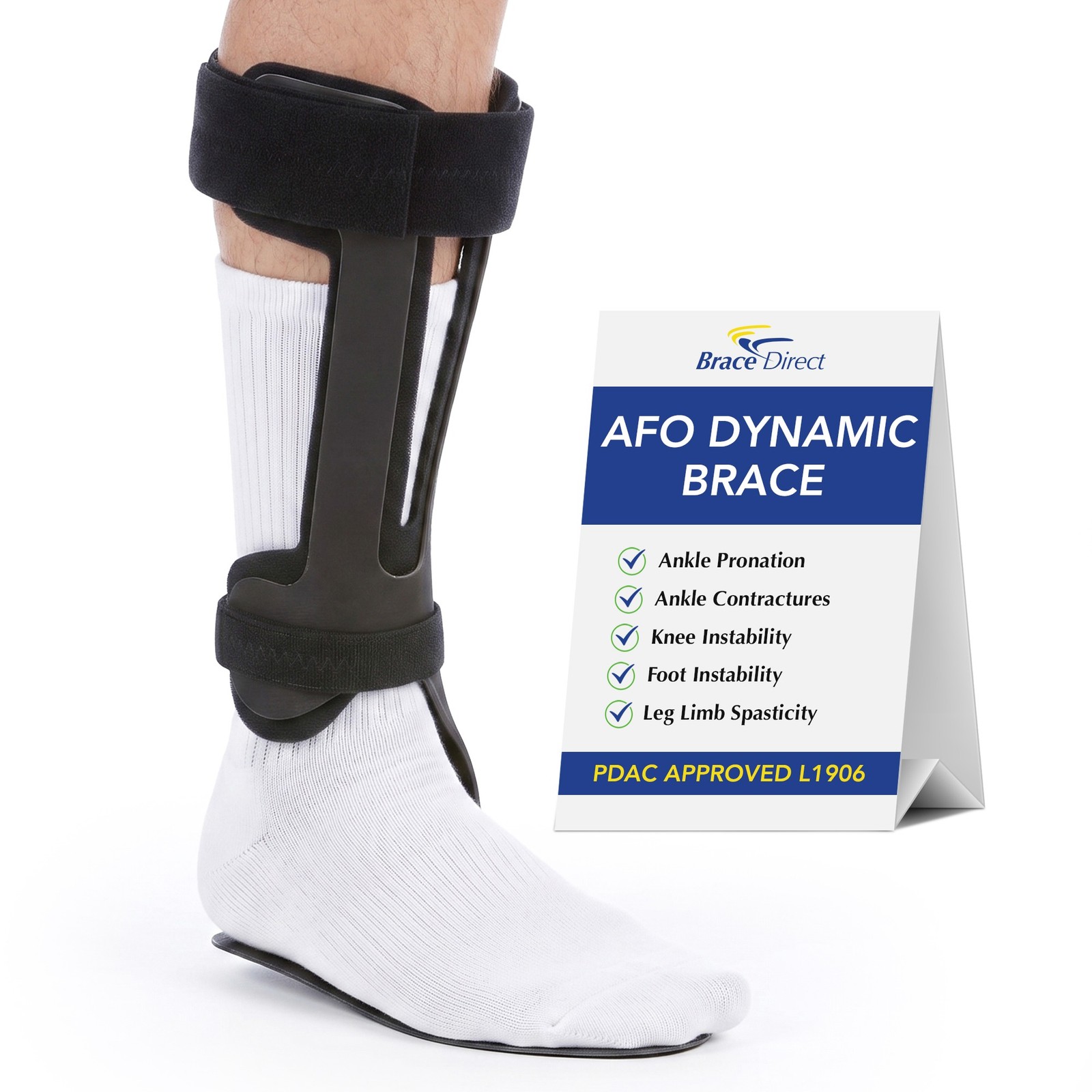 Ossur AFO Dynamic Brace with Flex Foot-Strong Lightweight Solution for Drop Foot