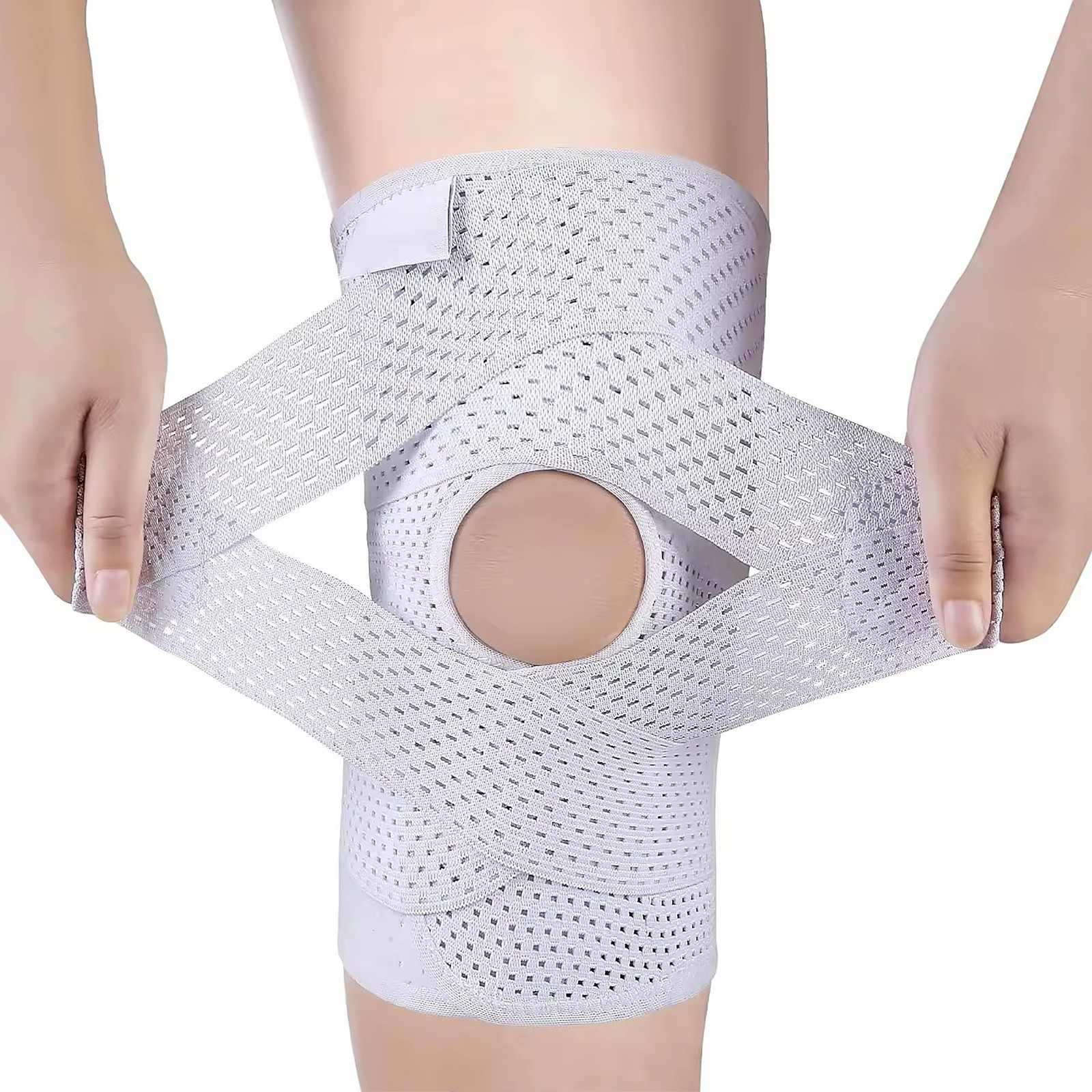 Adjustable Knee Brace Support Patella Stabilizer Pain Relief 4 Springs Men Women