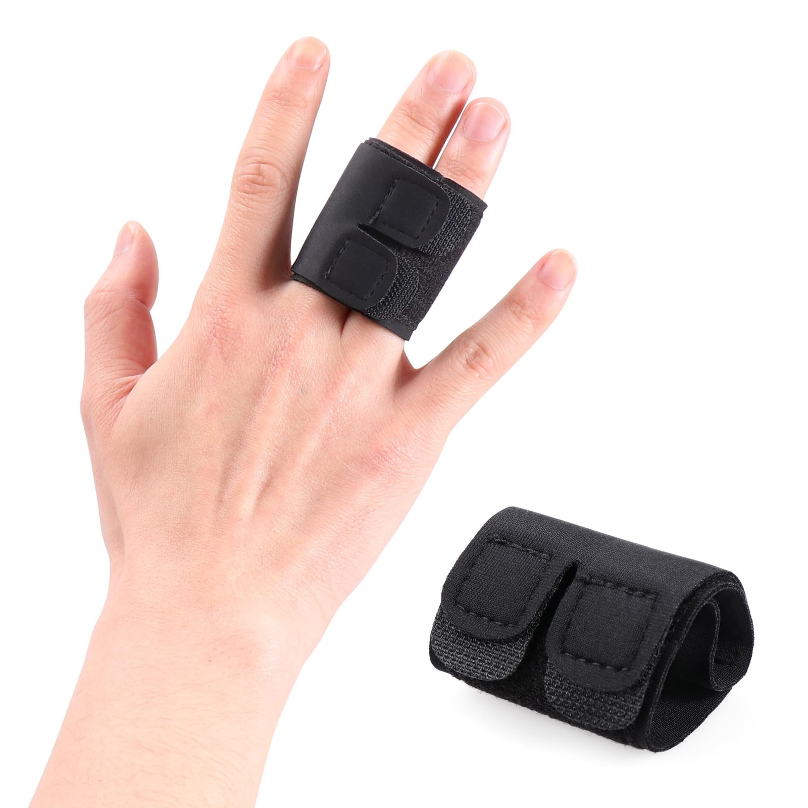 Cozyhealth Two Finger Splint(No Metal Support), Neoprene One Size