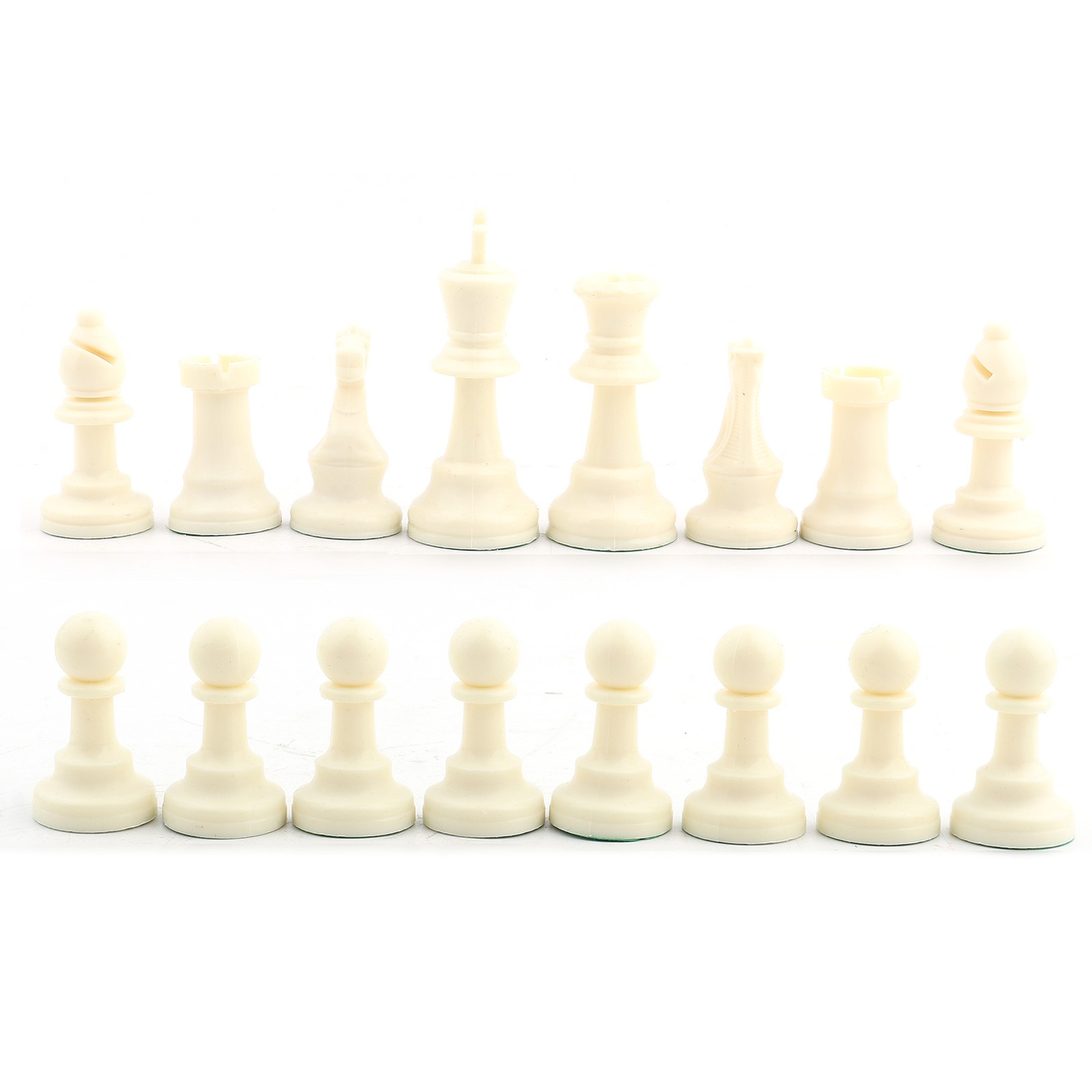 Plastic Chessmen Set International Chess Game Complete Chessmen Set Black&&White