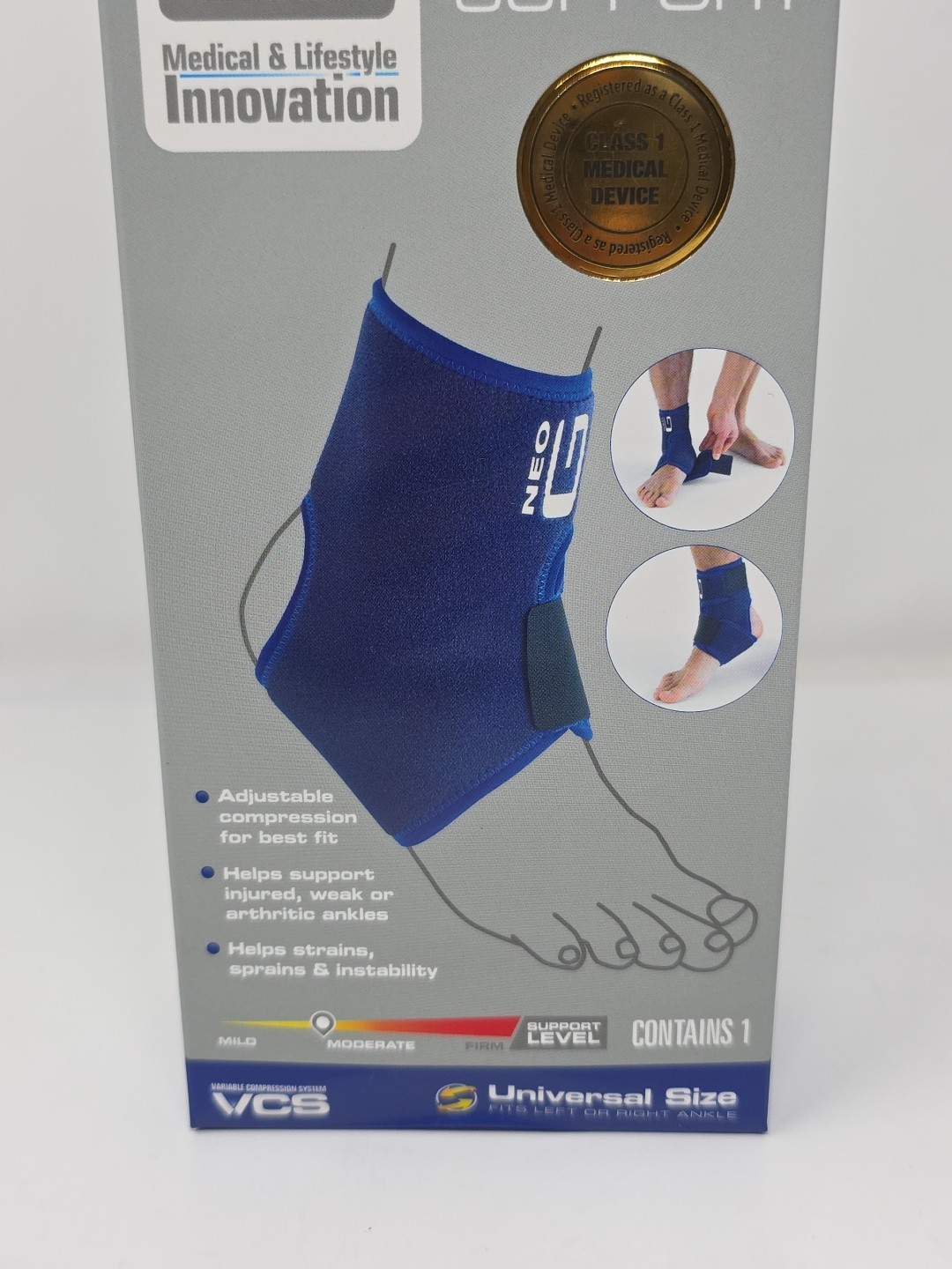 Neo G Ankle Support Brace – Moderate Support Level – Universal Size NEW