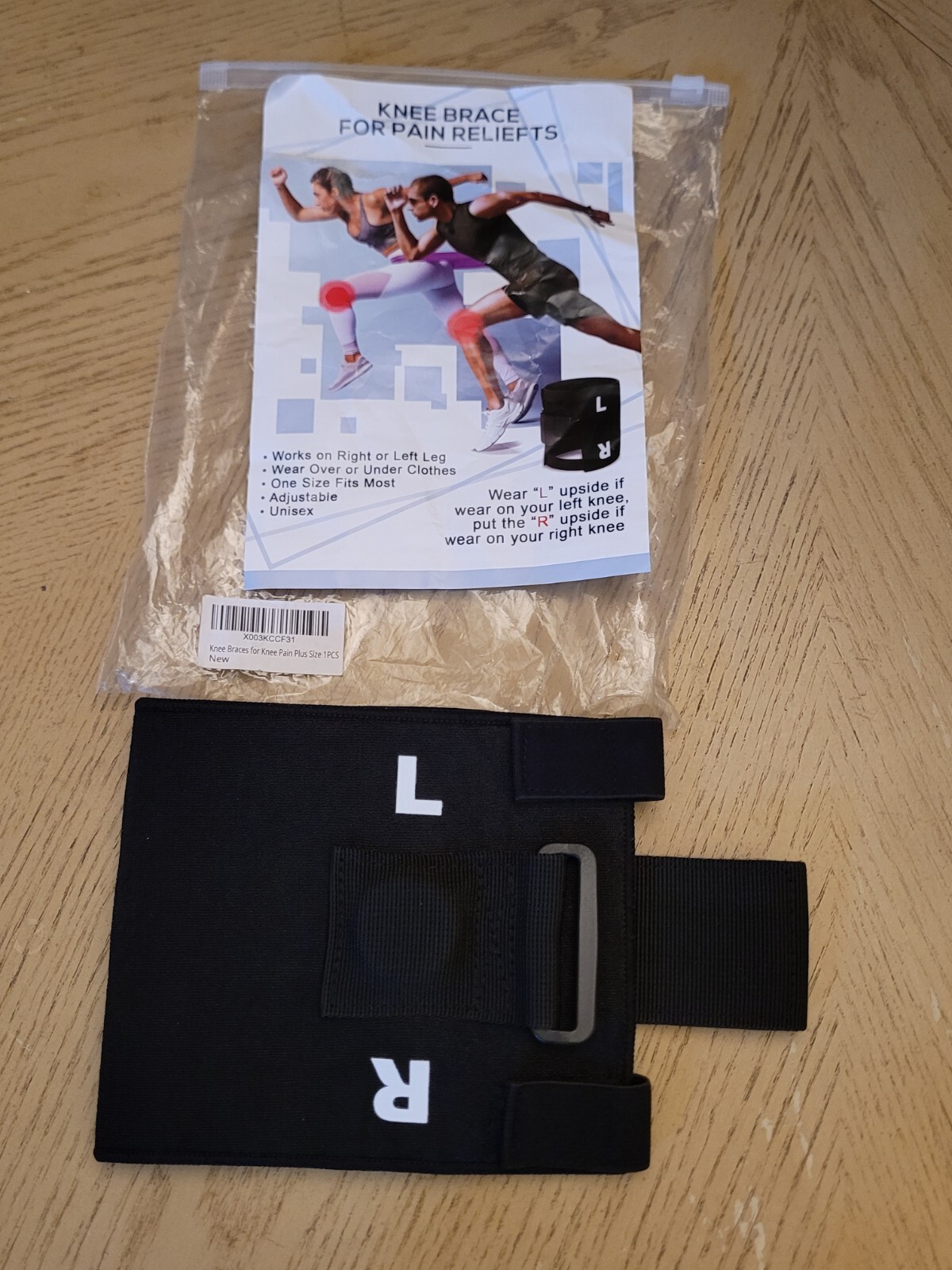 Reversible Knee Brace 4 Left or Right Side One Size Fits Most Adjustable Unisex