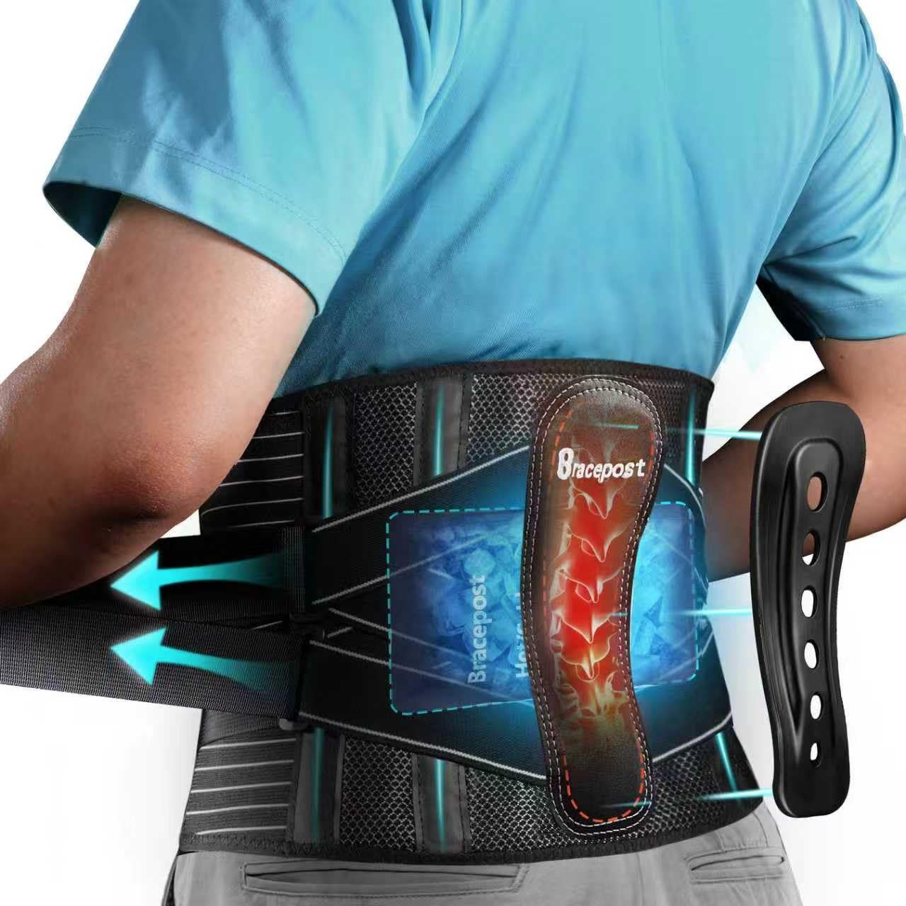 Back Brace for Lower Back Pain,Reusable Ice Pack for Injuries Lumbar Support …