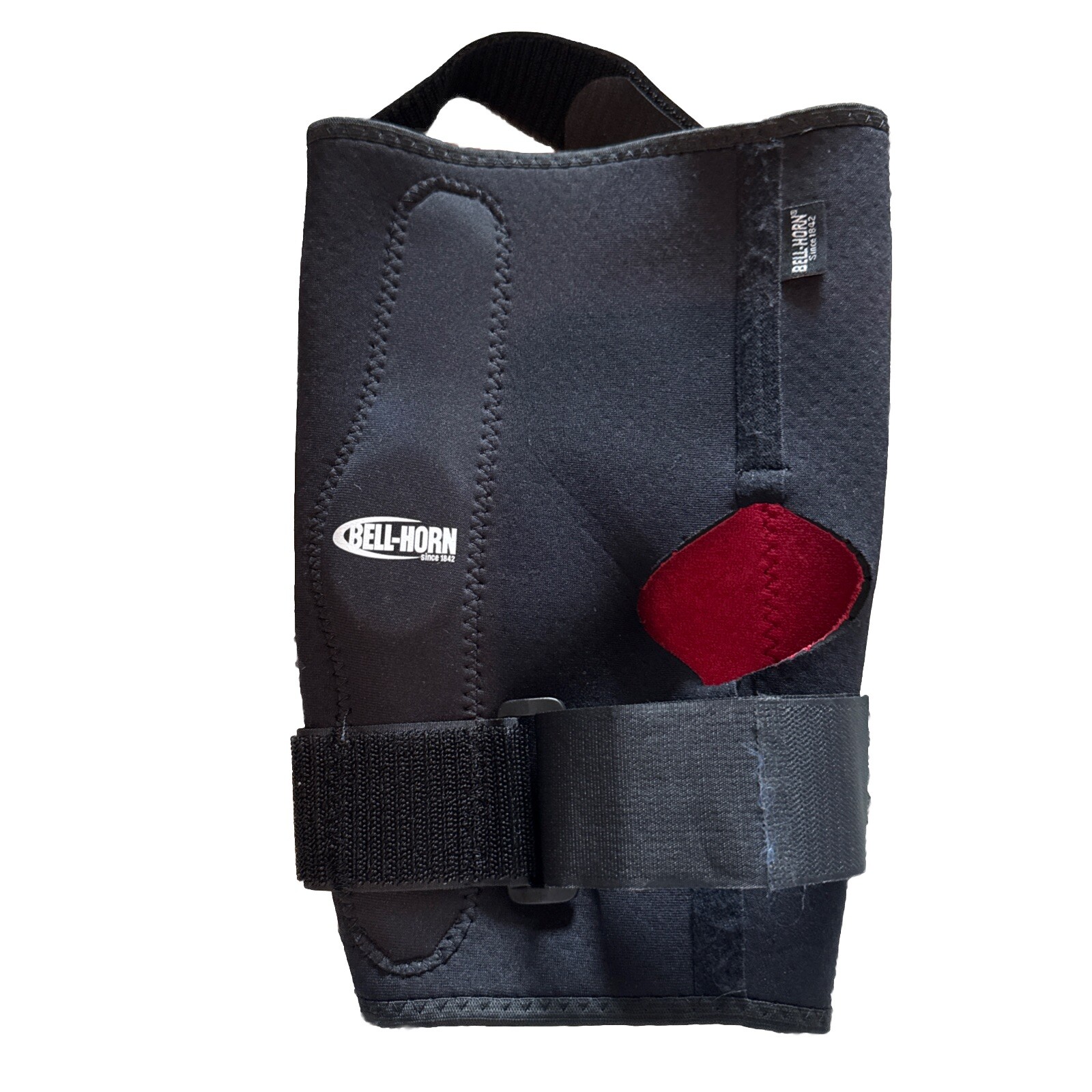 BELL-HORN Pro Style Stabilized Knee Brace with Horseshoe Buttress Medium Black