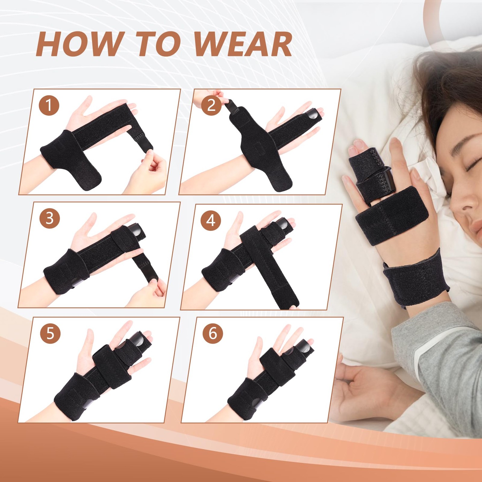 2 Finger Splint, Adjustable Finger Brace, Finger Metal Support for Broken Fin…