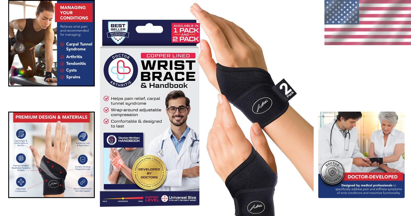 Durable Neoprene Wrist Brace – Adjustable for Carpal Tunnel & Fitness Activities