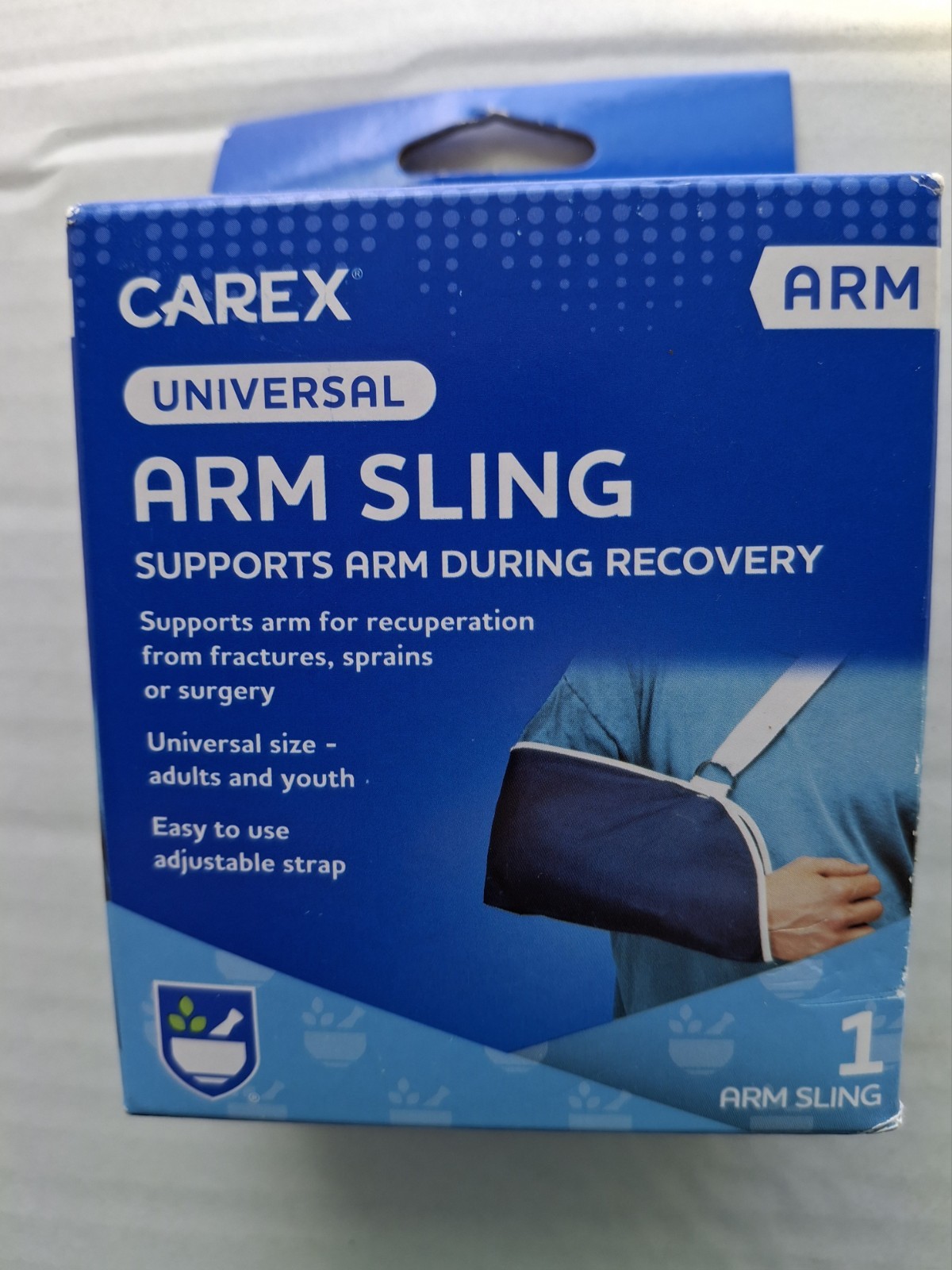 Carex Universal Arm Sling . For Adults and Youth . Adjustable Strap.