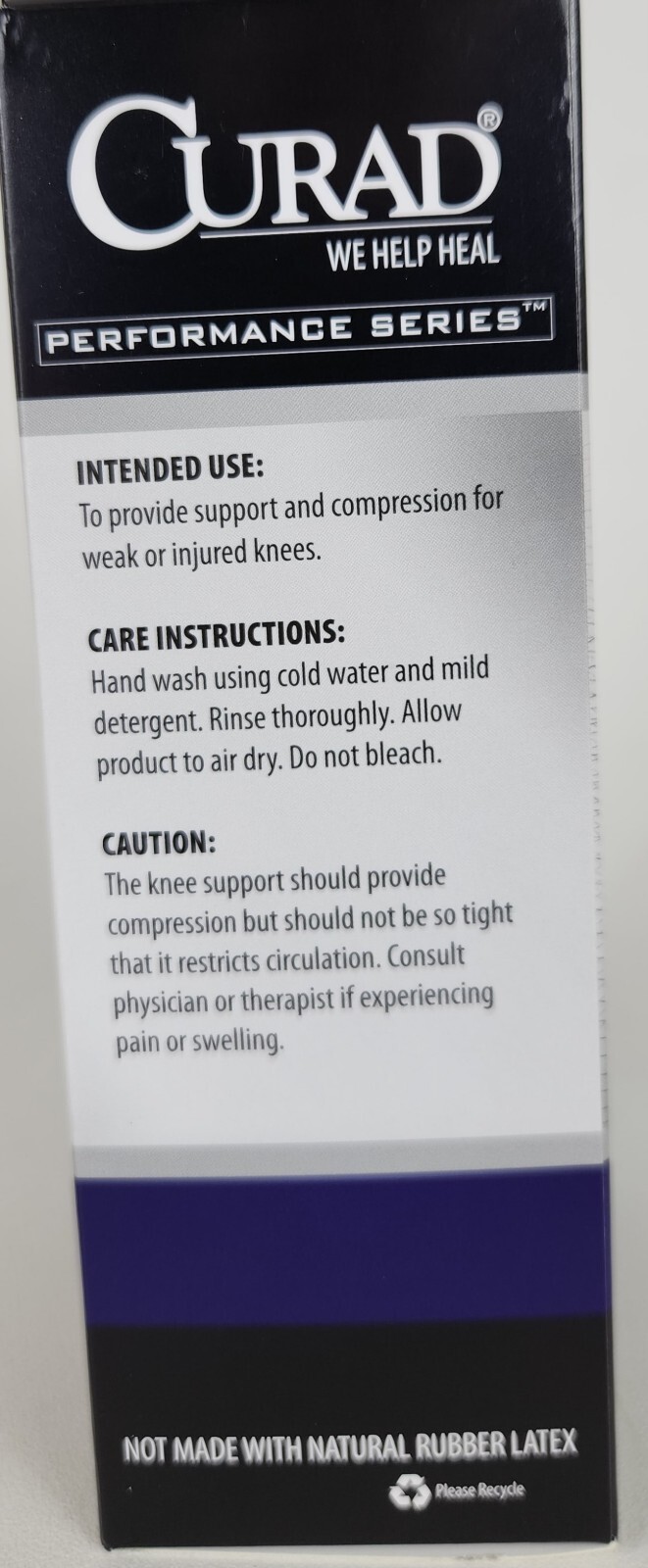 TWO Curad Elastic Pull-Over Knee Supports Size- Med fits 16-18″ (ABOVE Knee Cap)
