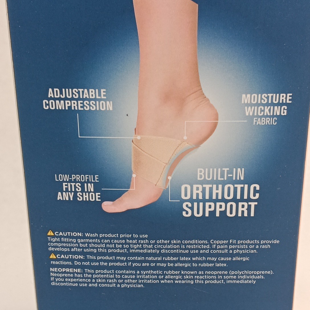 Copper Fit Health + Arch Relief Plus Orthotic Support. Adjustable Compression