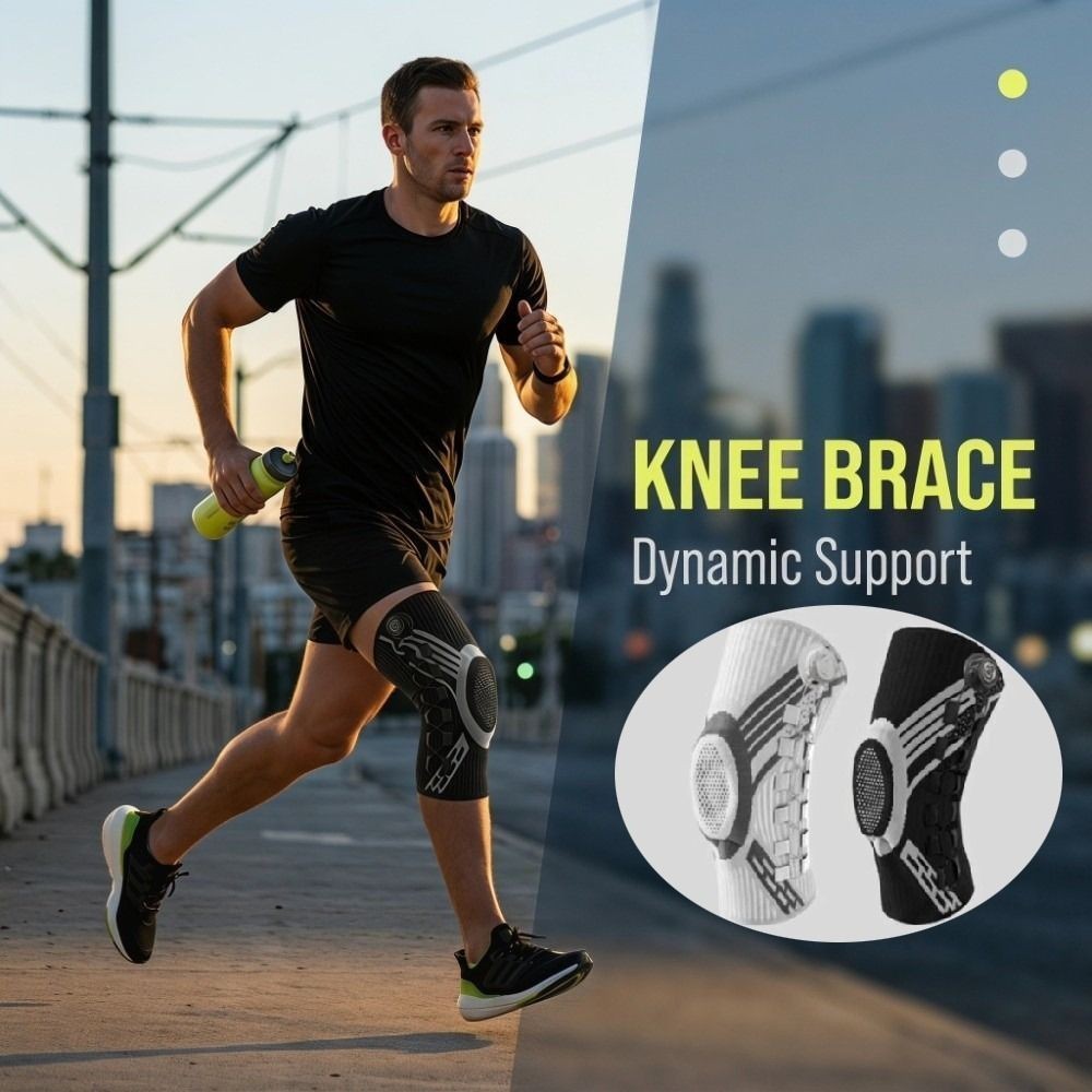 Knee Brace Knee Compression Sleeve Professional Sports Silicone Knee Support