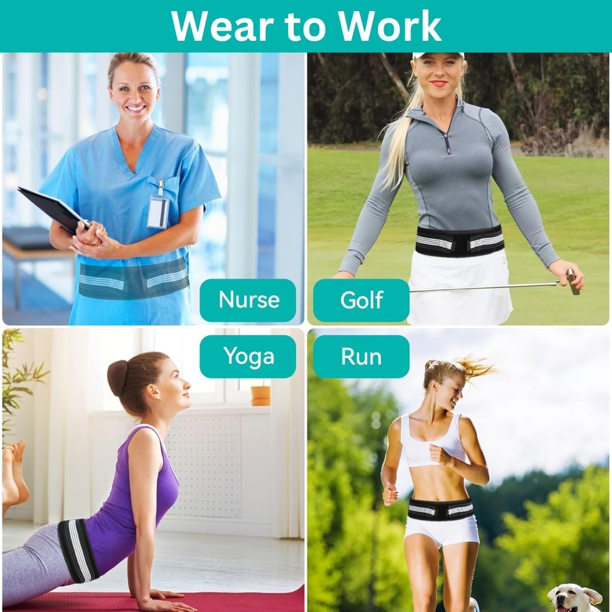 Lightweight Back Brace for Lower Back Pain Under Clothes – Relief from Sciati…