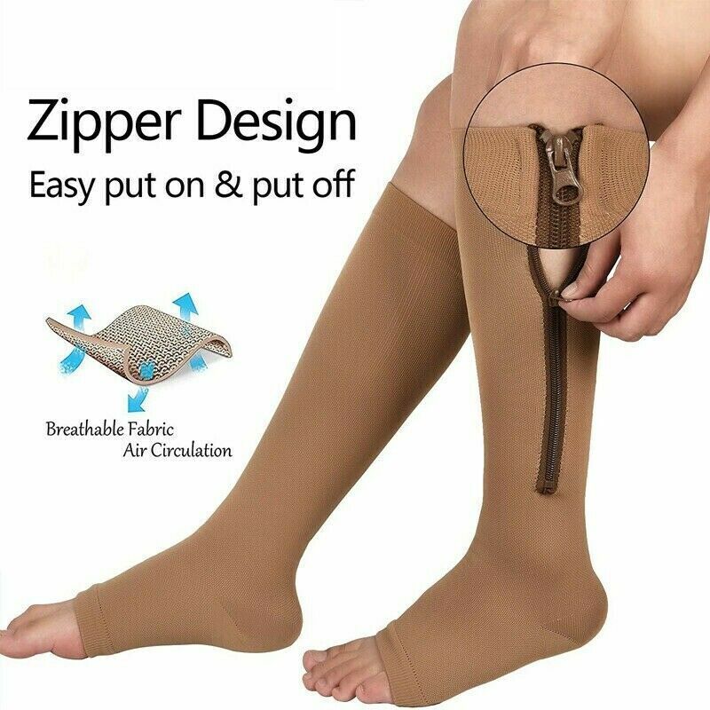 Plus Size Wide Calf Compression Socks for Swelling Pain Edema Medical 20-30 mmHg