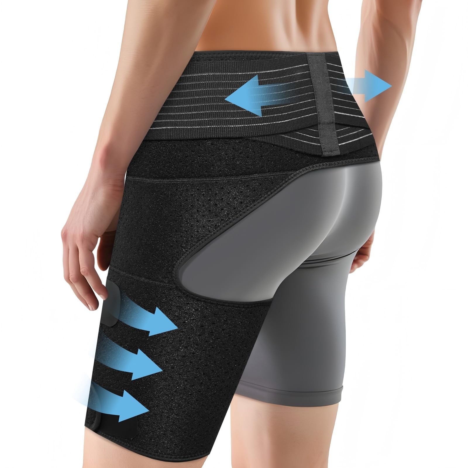 Hip Brace for Women & Men, Sciatica Pain Relief Devices, Adjustable Compressi…
