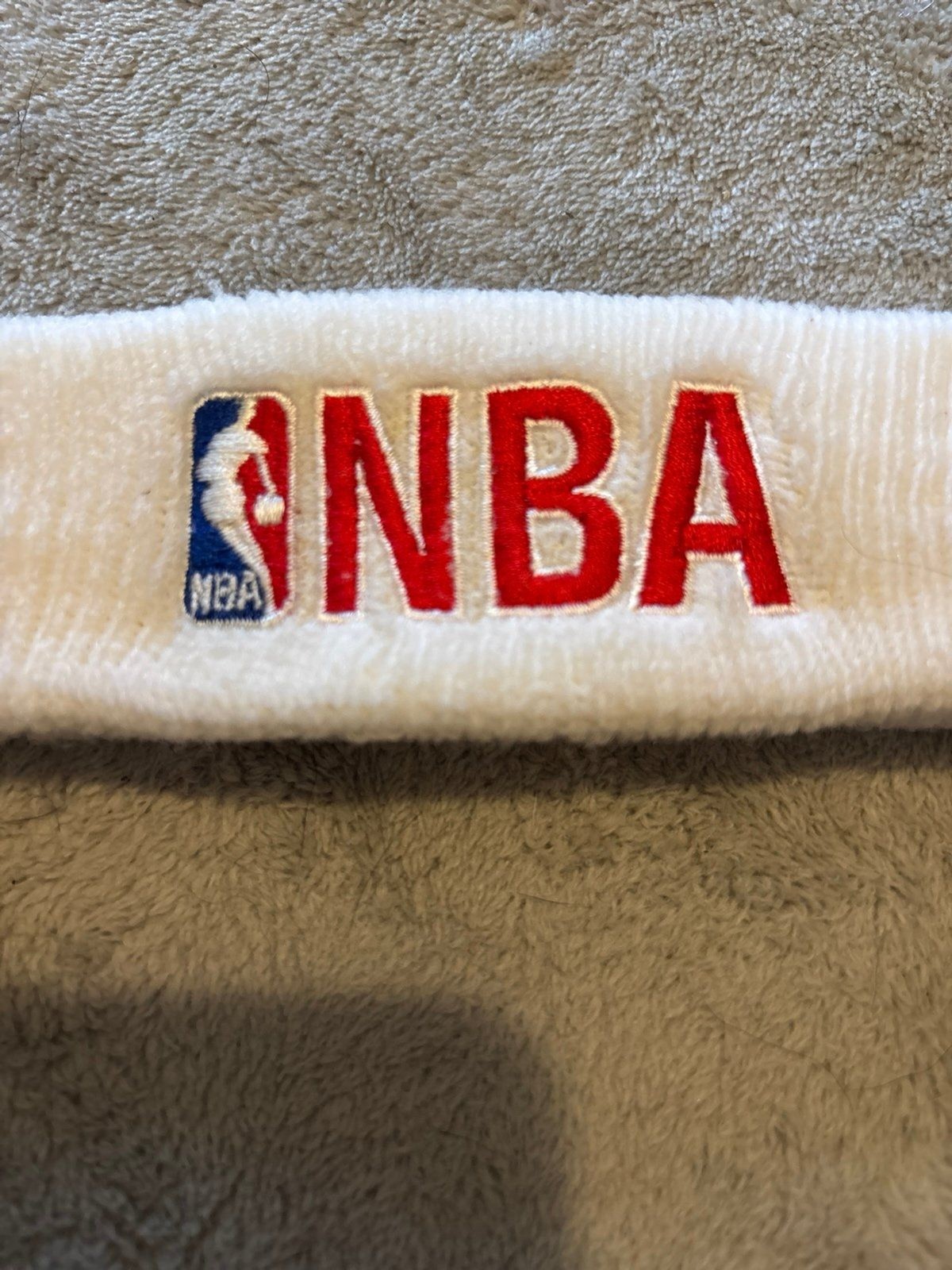 Official Spalding NBA Basketball Sweatband Headband White Red Blue