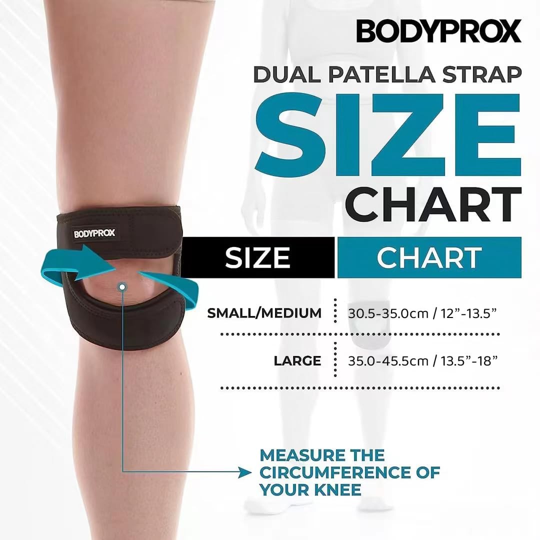 Patellar Tendon Support Strap (Large), Knee Pain Relief Adjustable Neoprene K…