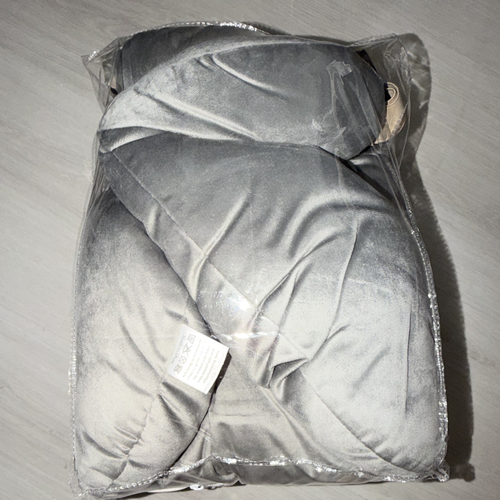 Gray Mastectomy Pillow for Chest Post-Surgery Recovery, Adjustable Beige Straps