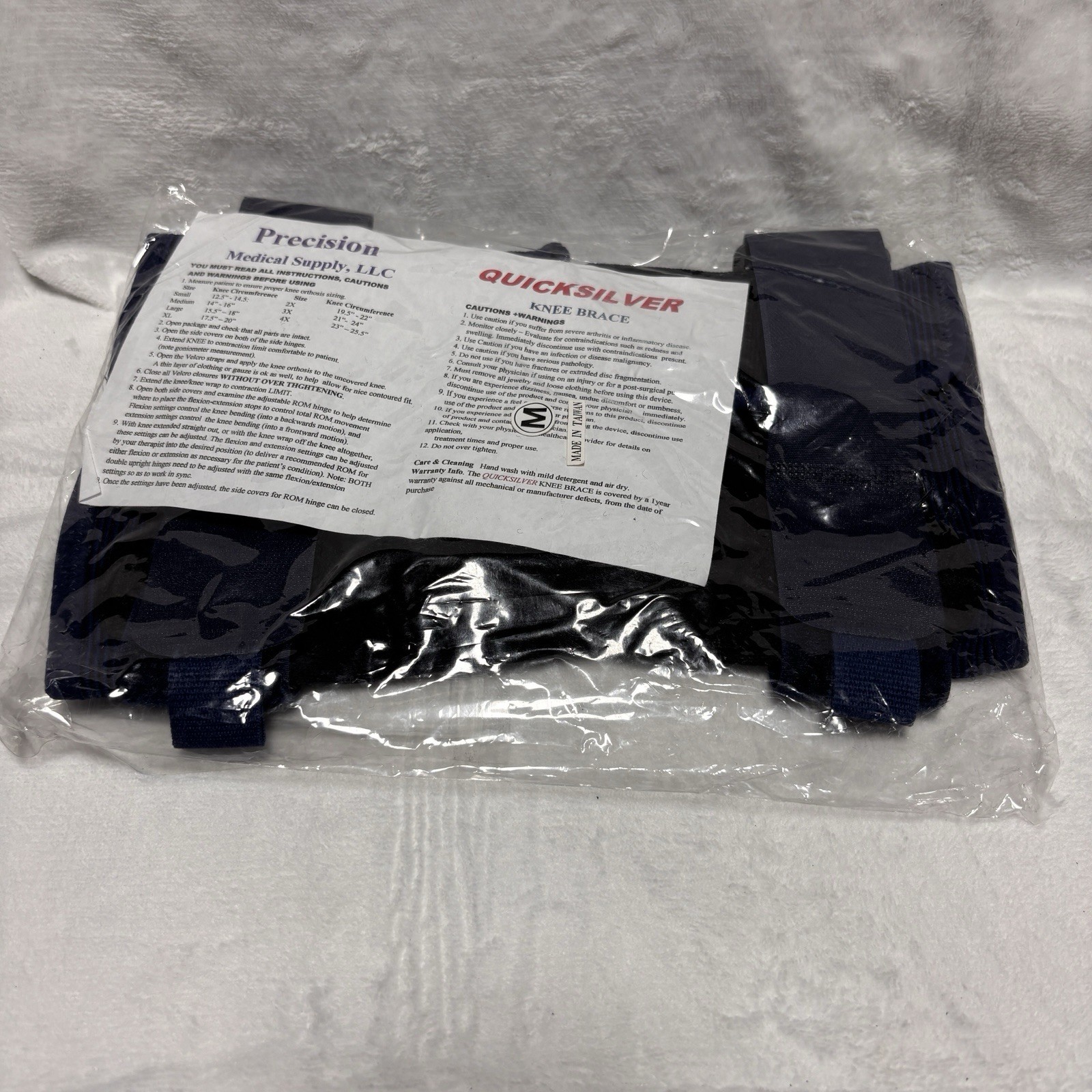 Quicksilver Hinged Knee Size M Brace Orthosis Adjustable ROM Wraparound New