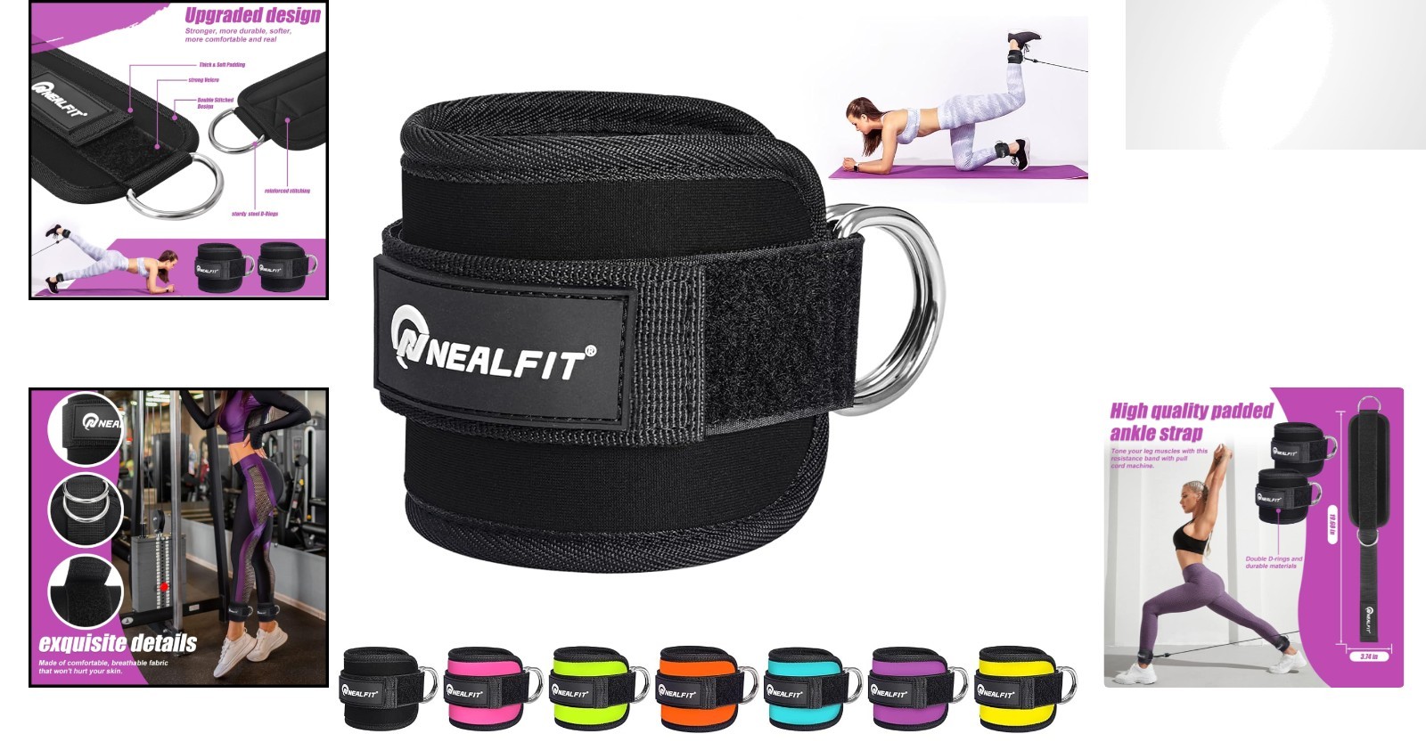 Breathable Neoprene Ankle Cuff for Cable Machine – Enhance Leg & Glute Workouts