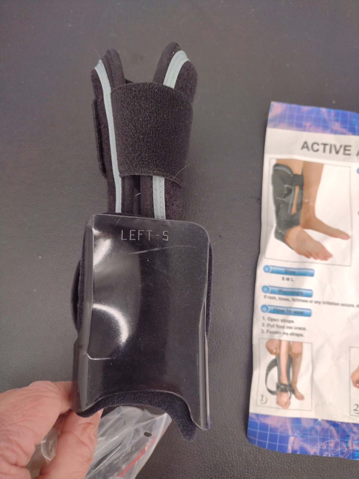 Active Left Ankle Brace Size Small ISO13485 Support