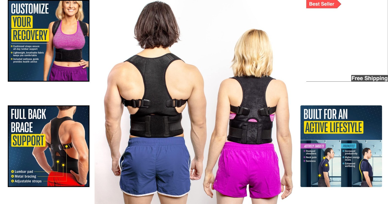 Unisex FlexGuard Posture Corrector – Lightweight, Comfortable & Adjustable Fit
