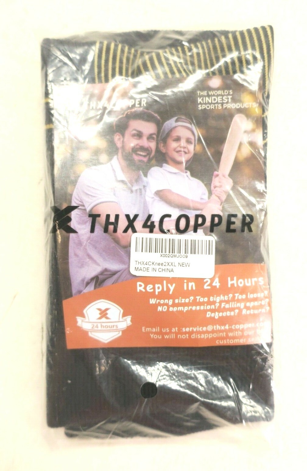 THX4Copper Thx4 Copper Sports Compression Knee Brace 2XL Arthritis Relief