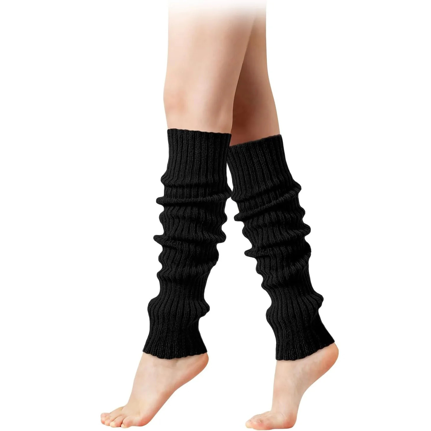 Leg Warmers for Women – Leg Warmers Ribbed Knitted Long Socks for Party Sports