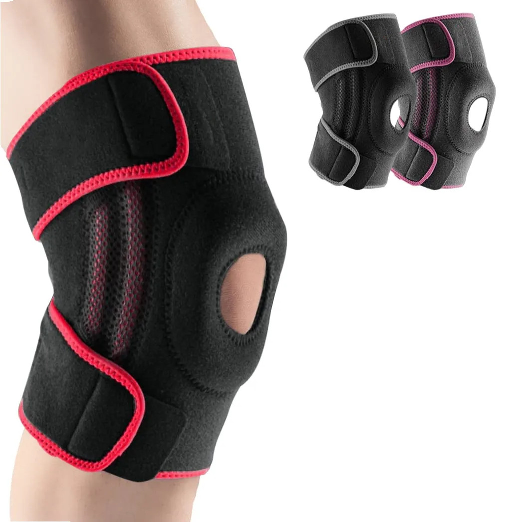 One piece Pressurized Silicone Anti Slip Knee Pads, Sports, Running, Fitness, Ou