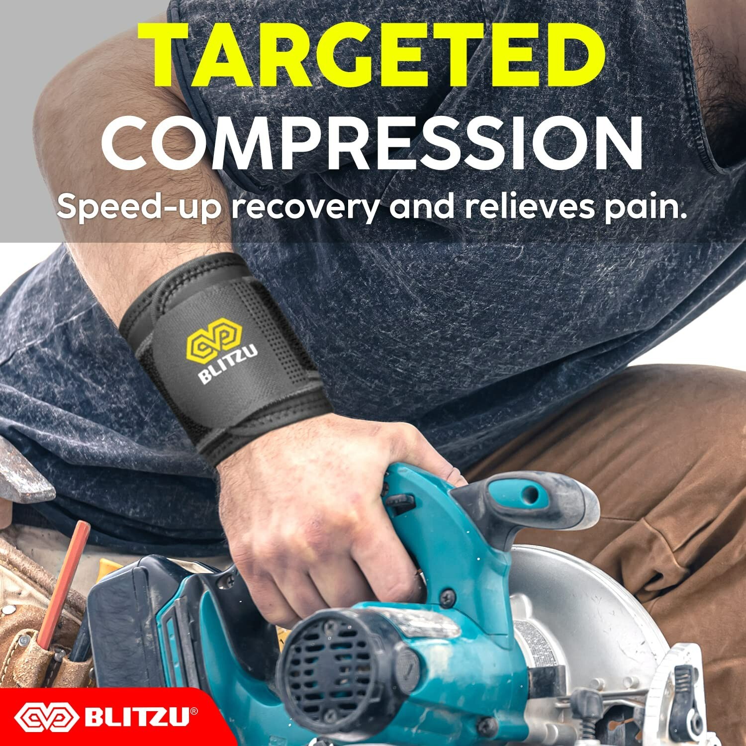 Comfortable Fit Wrist Brace – Multi-Purpose Compression Strap – Pain Relief