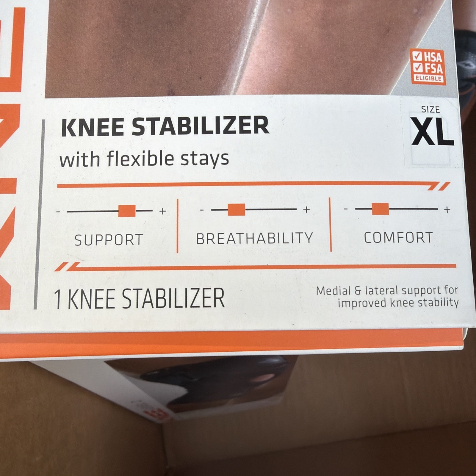 Shock Doctor Level 2 Knee stabilizer with flexible stays size X-Large 14.5-16
