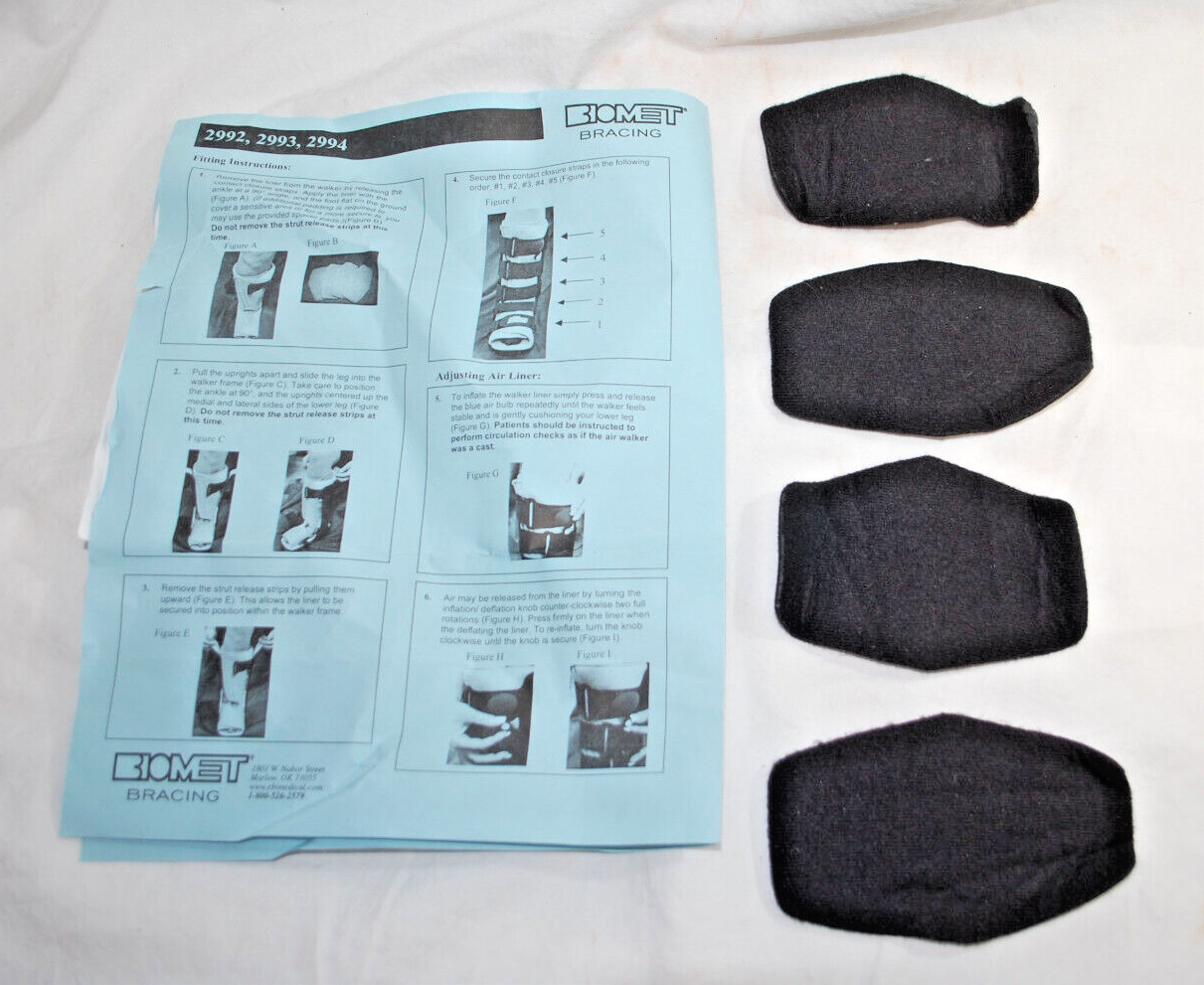Biomet Bracing Tall Integrity Fracture Walker Boot Brace Size Medium M5054