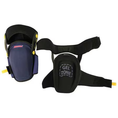Westward 5Mzp9 Knee Pad, Non-Marring, Foam Pad, Fabric Cap, Hook-And-Loop