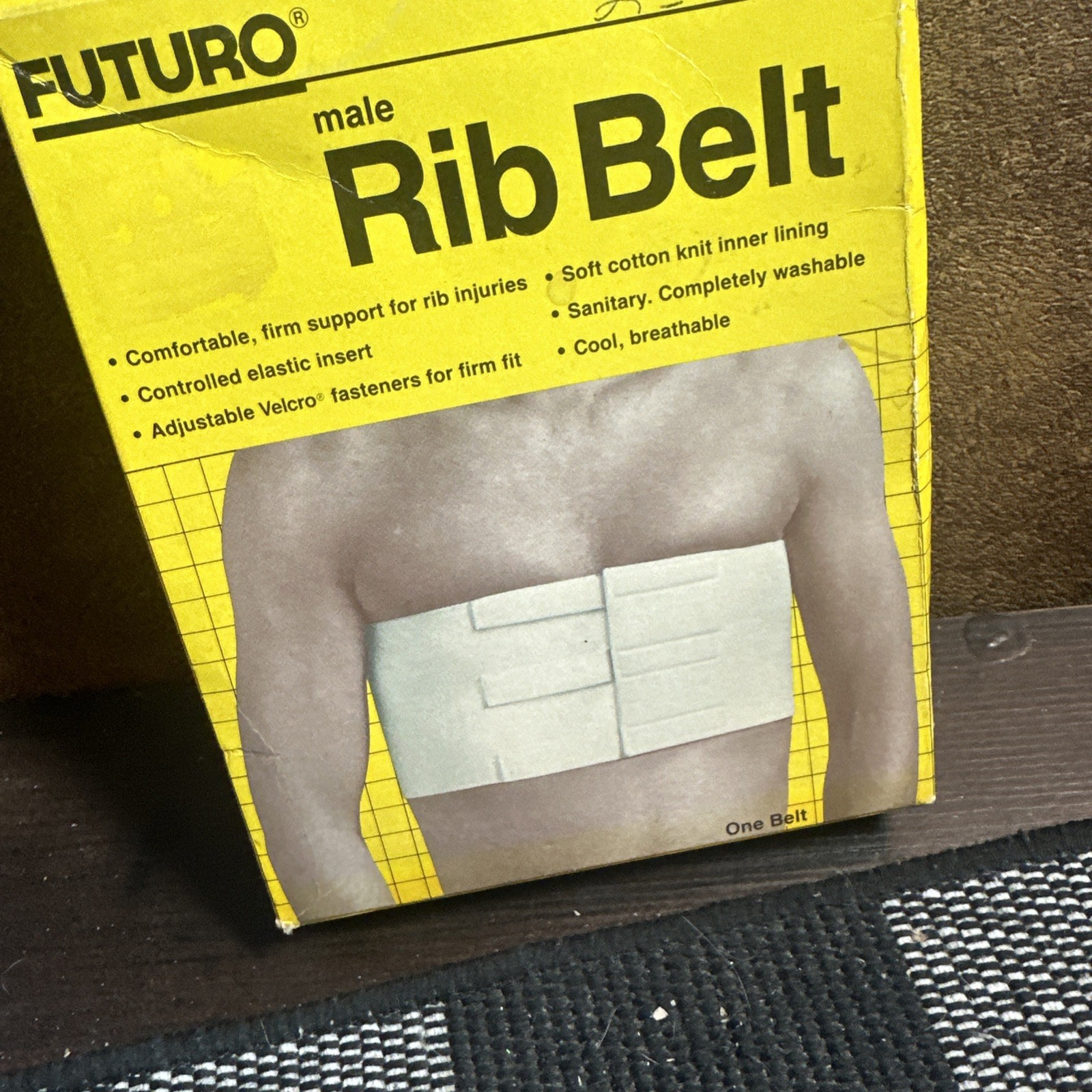 Vtg 1983 FUTURO Male Rib Belt #002802 Small~NIB~Support For Rib Cage Injury