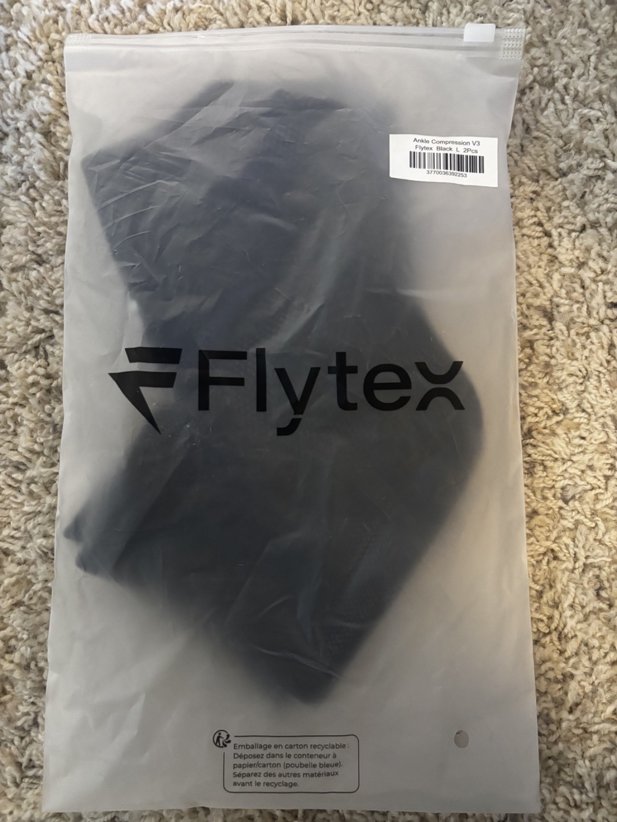 Flytex Ankle Compression Supports V3 Men’s Large Black Comfort Fit 2-Pieces NWT