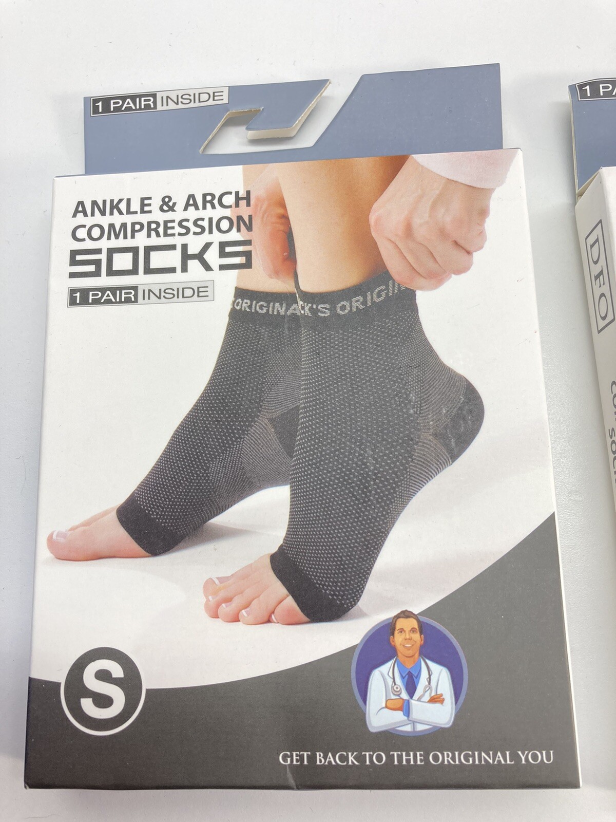 Dr. Fredericks Original Size S Ankle & Arch Compression Socks 2 Pairs Free Ship