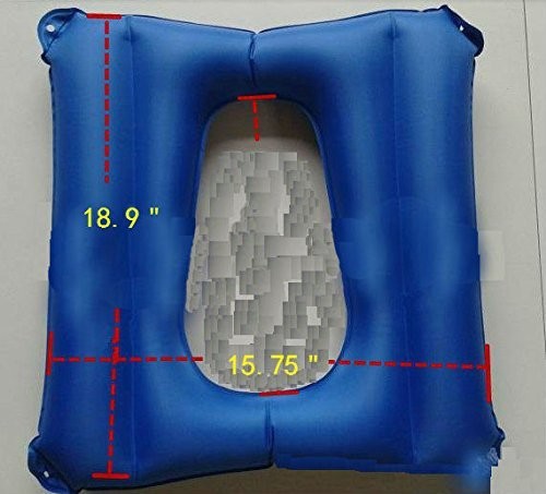 HAYU Inflatable Cushions Anti-Bedsore PVC, Pads 1 Count (Pack of 1), Blue