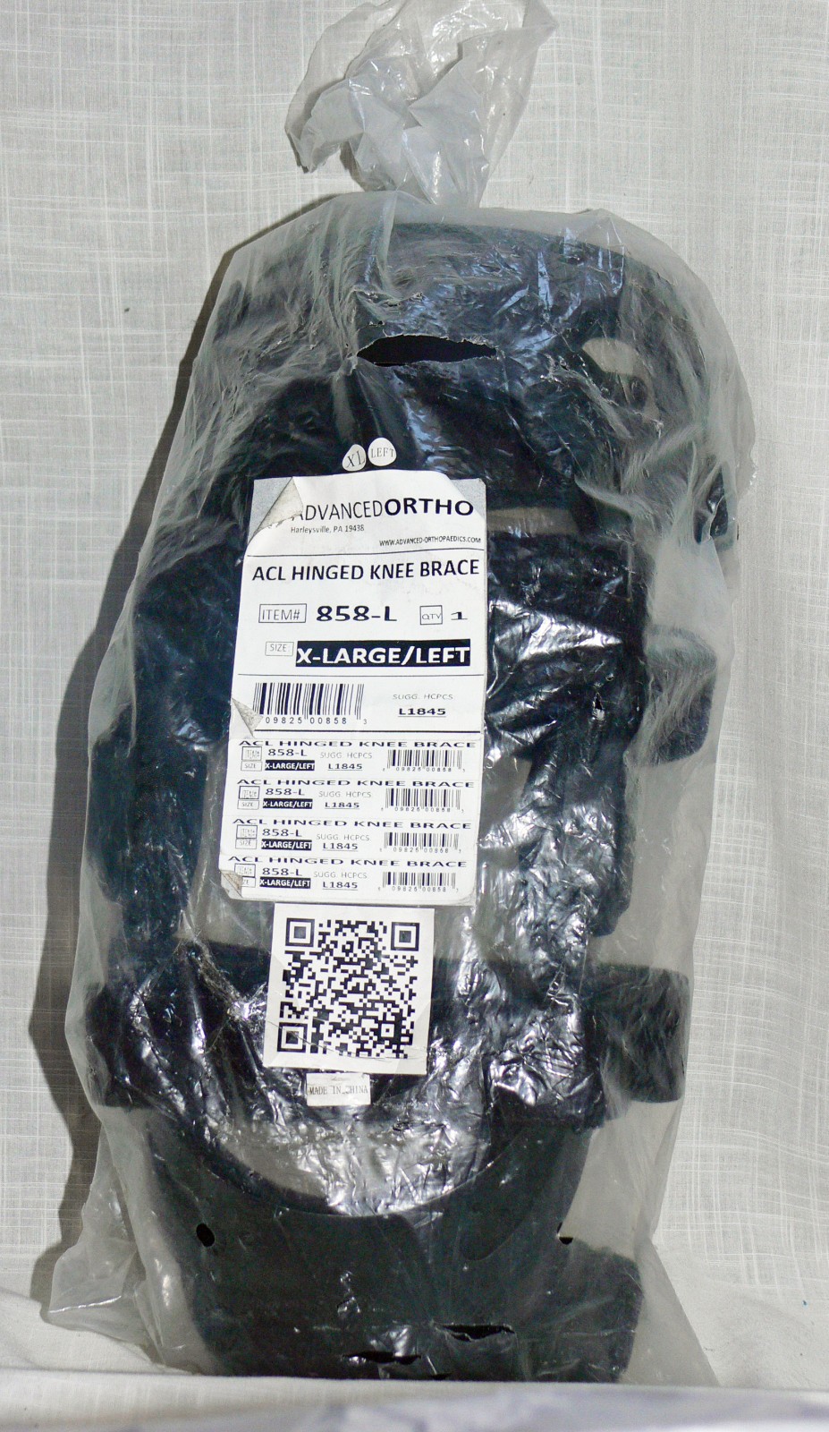 ADVANCED ORTHO ACL HINGED POST OP KNEE BRACE 858-L (L1845) EX-LARGE/LEFT