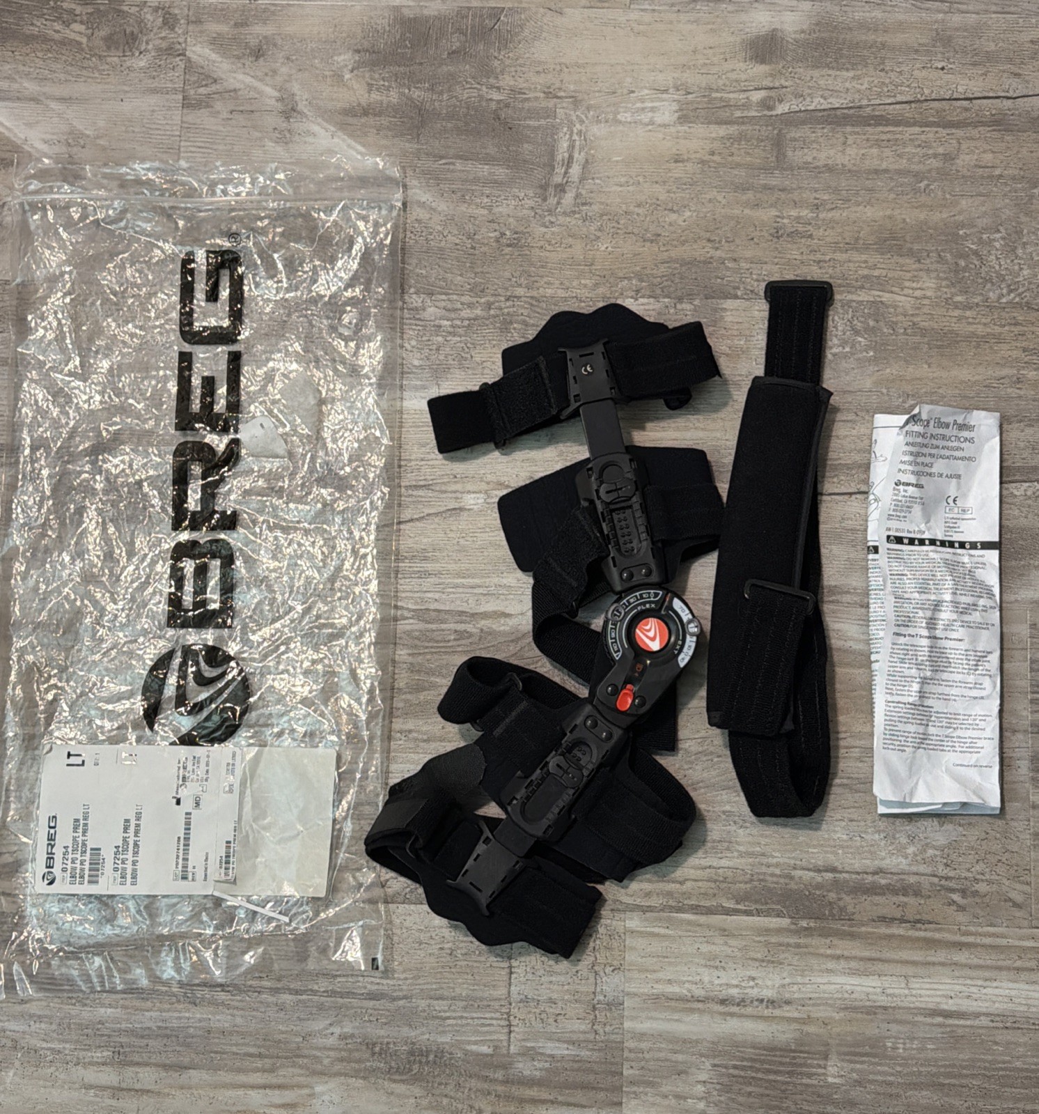BREG 07254 ELBOW PO TSCOPE PREM REGULAR LEFT ARM. Recovery W/ Sling