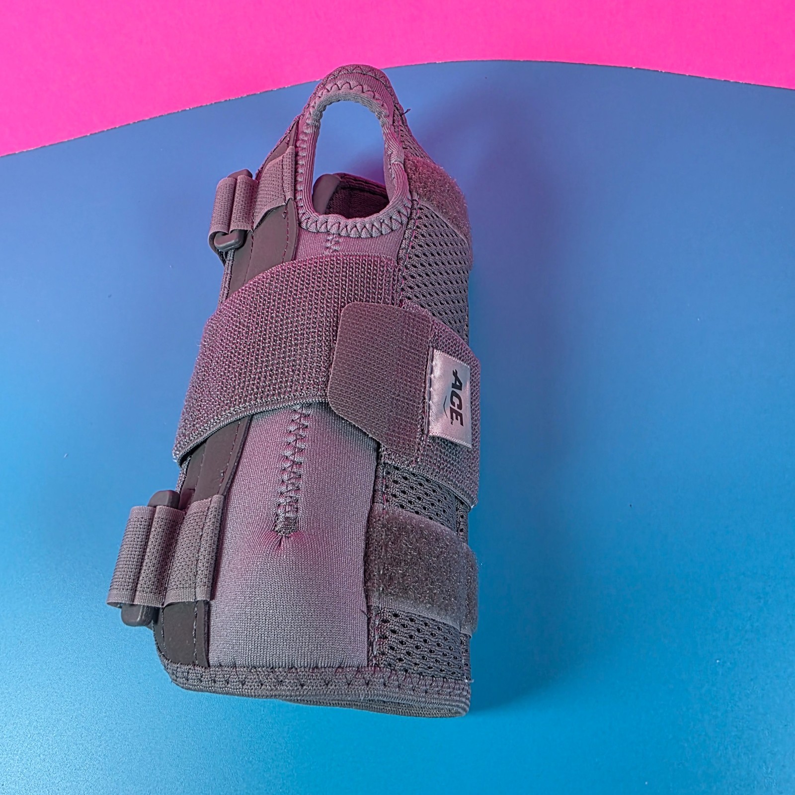 Carpal Tunnel Stabilizer Ace Adjustable Wrist Left Hand Firm Support Gray