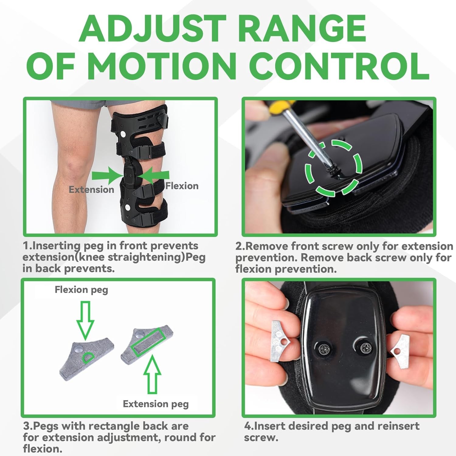 Orthomen offloader knee brace — adjustable, built-in hex key, unisex