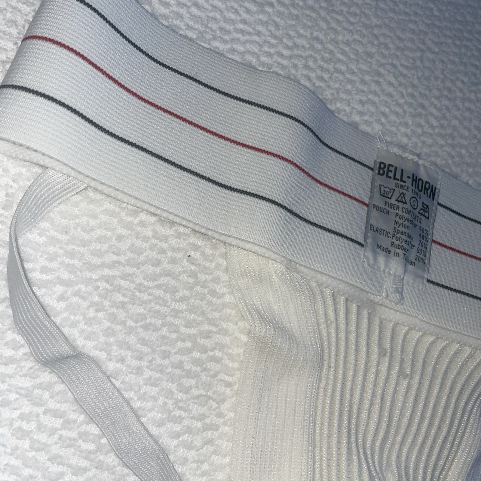 Bell-Horn Athletic Supporter Jock Strap Medium White protection sport Gym Class