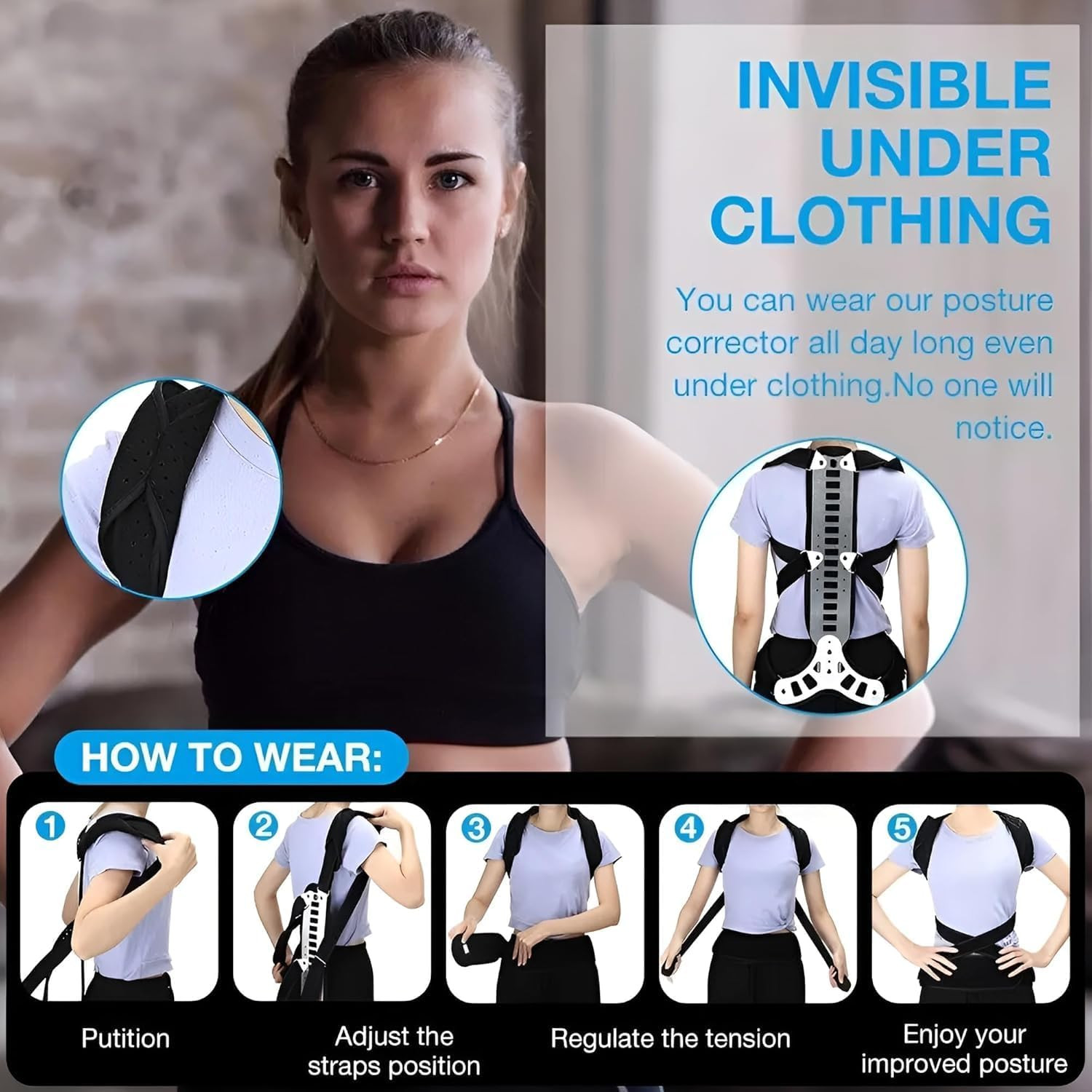 Adjustable Spine Posture Corrector for Back Support,2026 New Full Scoliosis Back