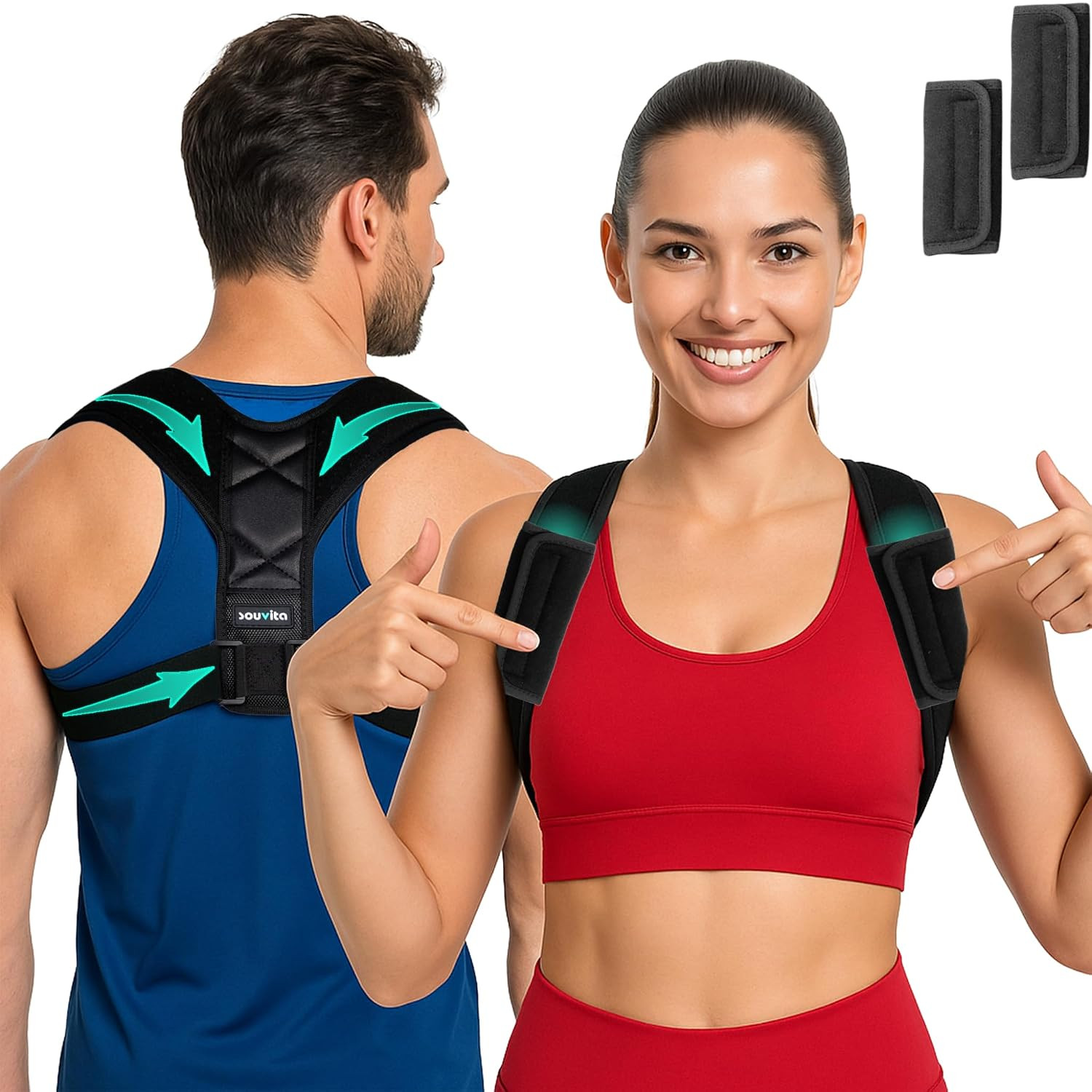 Posture Corrector for Women & Men – Fully Adjustable Back Brace Posture Correcto