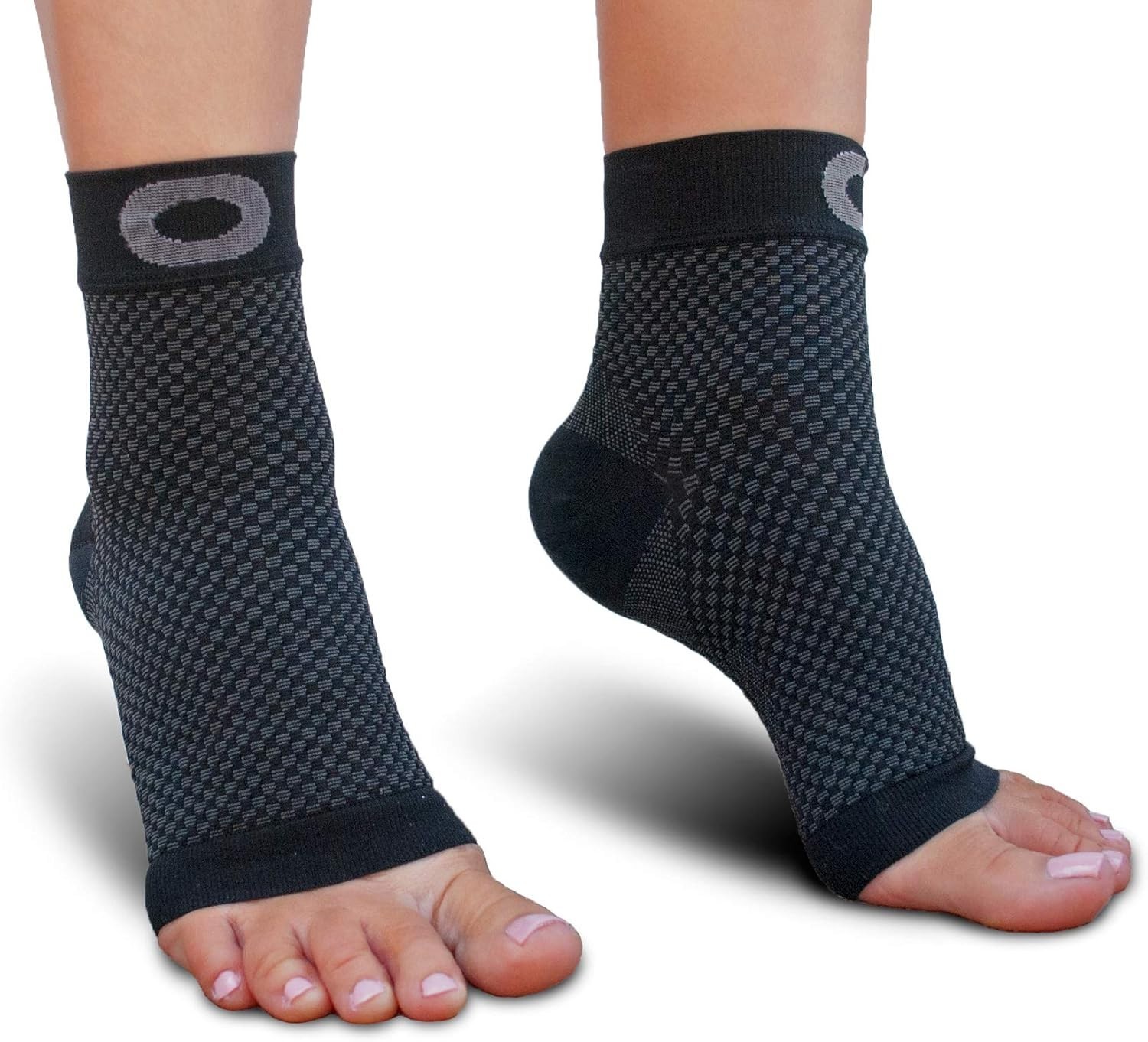 Plantar Fasciitis Socks with Arch Support for Men & Women Black S/M PKG012