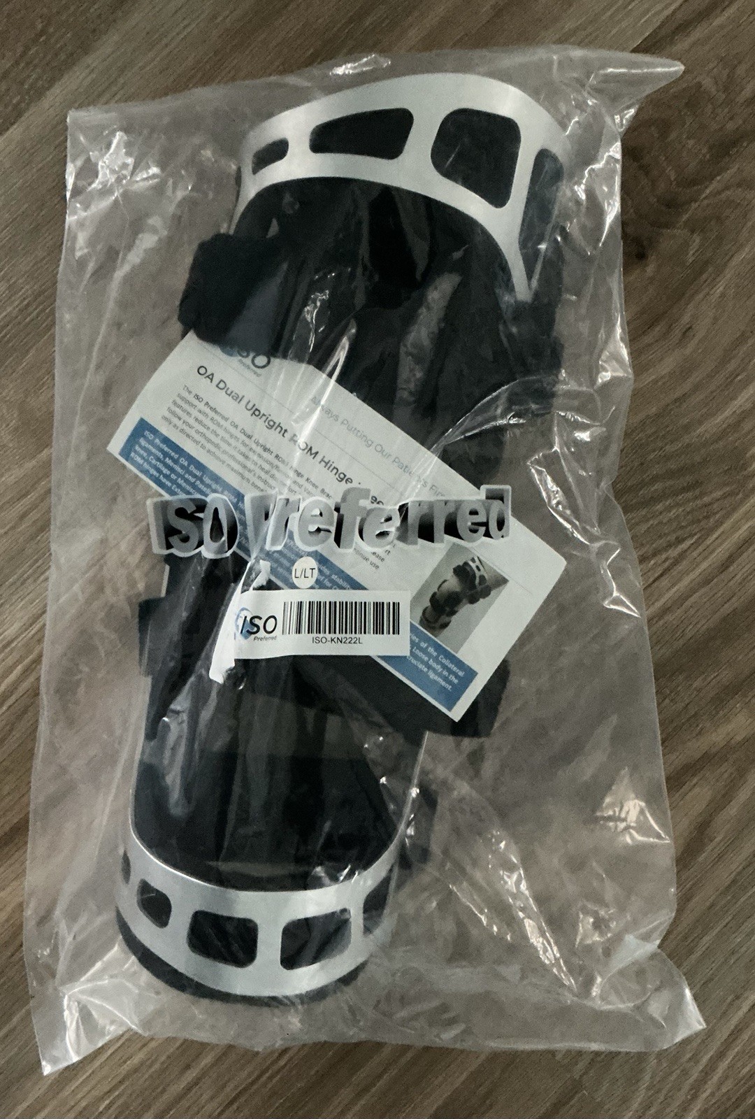 NEW – Left Knee Brace ROM Hinge -ISO Preferred OA Dual Upright- Large ISO-KN222L